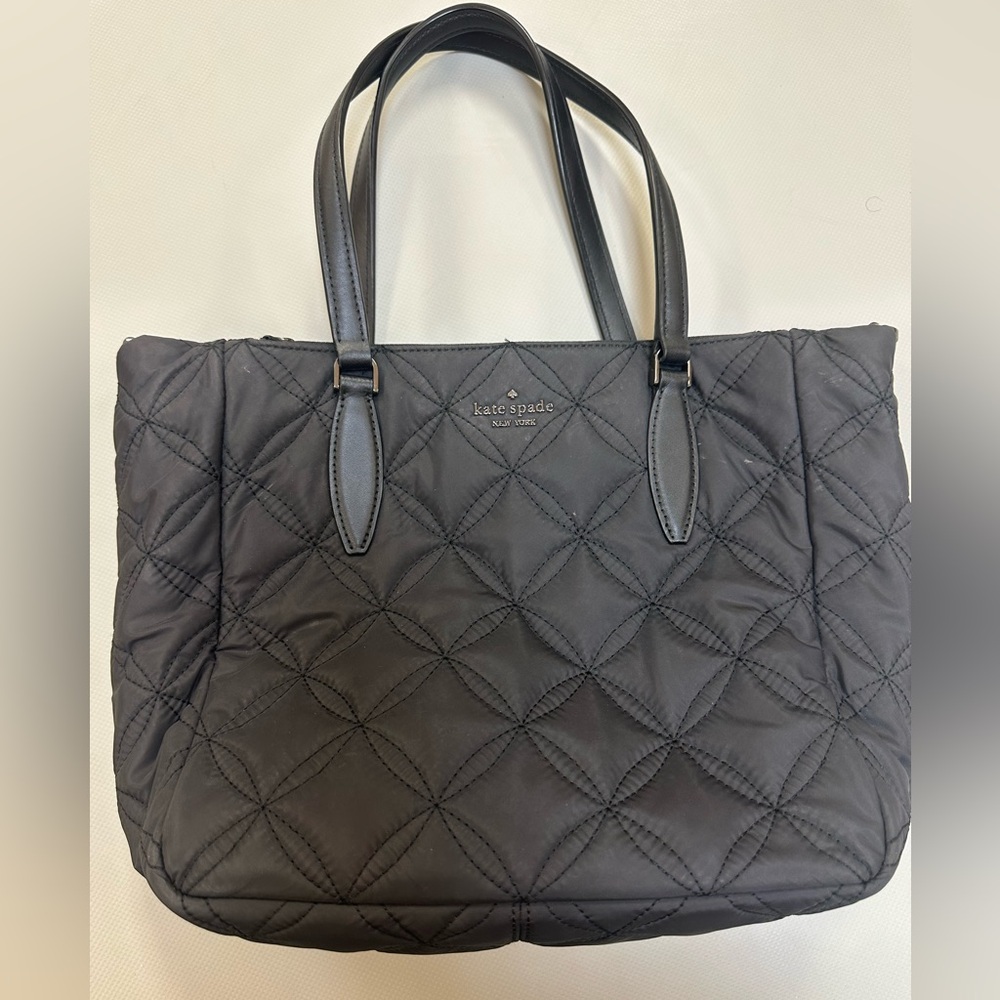 Kate Spade Black Quilted Tote Bag